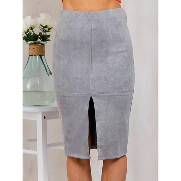 Haus of Layers Dresses & Skirts - NEW! Gray Suede Skirt